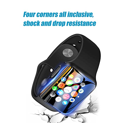 Ailun for Apple Watch Series 9 & 8 & 7 Screen Protector Case [45mm], Ultra-Thin Hard PC Case Built in Tempered Glass for iWatch, Shockproof Cover with Button [2 Pack][Black]