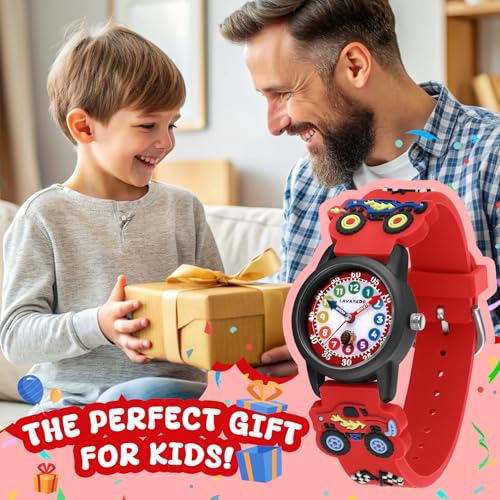 VTAIGE Kids Watch, Cute 3D Cartoon Toddler Watches, Waterproof Analog Learning-to-Tell-Time Watch with Soft Silicone Band – Fun Educational Gift for Boys & Girls Ages 3-8