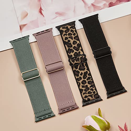 Stretchy Nylon Solo Loop Bands Compatible with Apple Watch Band 38mm 40mm 41mm 42mm 44mm 45mm 46mm 49mm, Sport Elastic Wristbands Women Men Straps for iWatch Series 11 10 9 8 7 6 5 4 3 Ultra/SE 3 2 1