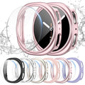 Landhoo [6+6Pack] for Samsung Galaxy Watch 8 40mm Screen Protector Case, Hard PC Bumper + HD Anti-Fog Tempered Glass Protective Film, Waterproof Face Cover Set for Galaxy Watch 8 40mm Accessories