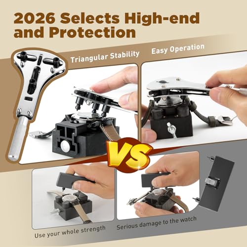 【Combination Version】Eventronic Watch Repair Tool Kit + Watch Press Tool 154PCS, Professional Watch Link Removal Kit, Watch Battery Replacement Tool Kit, Watch Band Tool, Spring Bar Tool Set,Watch Kit
