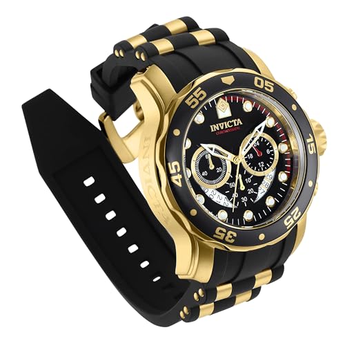 Invicta Men's 6981 Pro Diver Collection Chronograph Black Dial Black Dress Watch