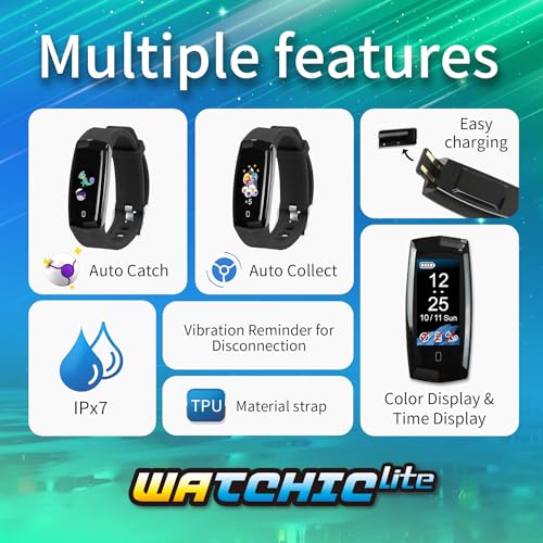Brook Pocket Auto Catch Watchic Lite with Keychain – Auto Catcher, IPX7 Waterproof, 0.96” Color Display, Long Battery Life, Pocket Monster Accessory (Exclusive Version)