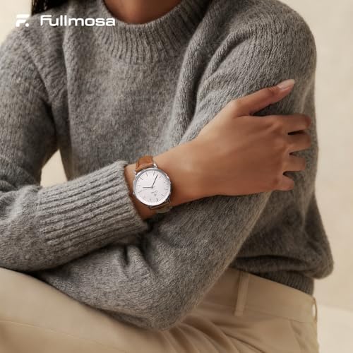 Fullmosa 22mm Quick Release Leather Watch Bands for Garmin Samsung Galaxy