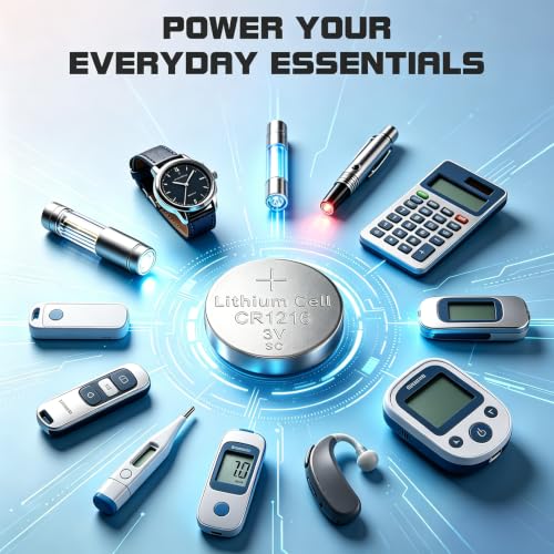Fuspower CR1216 Watch Battery CR 1216 Battery 3V Lithium Button Cell Battery (5 Count (Pack of 1))