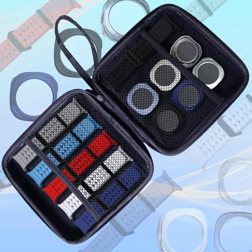 6 Pack Marine Silicone Band for Samsung Galaxy Watch Ultra Bands 47mm Men/Women,With 6 Protective Cases & Storage Bag,Waterproof Soft Sport Strap Compatible with Samsung Watch Ultra Band