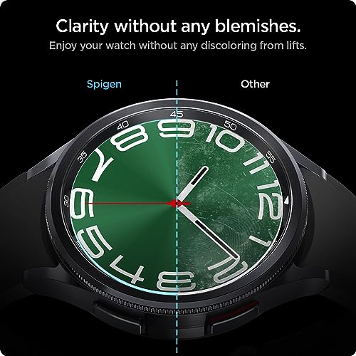Spigen Tempered Glass Screen Protector [GlasTR EZ FIT] designed for Galaxy Watch 6 Classic (47mm) - 2 Pack