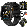 CARBINOX Edge Smart Watch Rugged, 1.96″ AMOLED, Stainless Steel, IP69K/5ATM Fitness trackers, Dual-Band GNSS, 500mAh, Bluetooth Calls, Smart Watch for Android Phones iOS (Black)