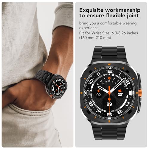 SPGUARD Metal Band Compatible with Samsung Galaxy Watch 7/8 Ultra 47mm (2025/2024), No Gap Stainless Steel Band Strap for Men Women Business, NOT for Other Models