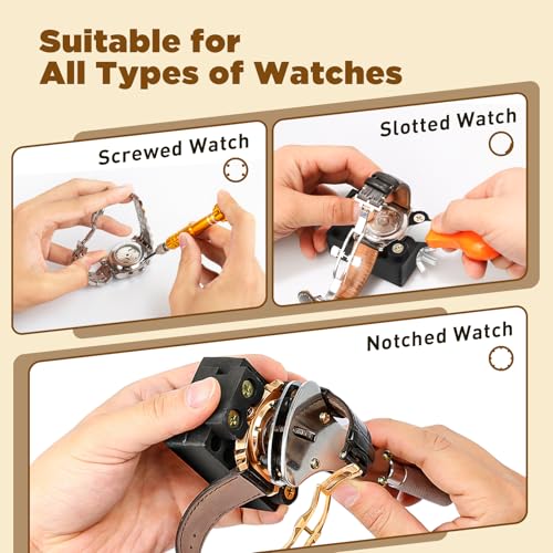 Eventronic Watch Repair Kit, Watch Link Removal Kit, Watch Battery Replacement Tool Kit, Watch Tool Kit with Carrying Case for Battery Replacement and Strap Disassemble, Watch Band Pin Tool