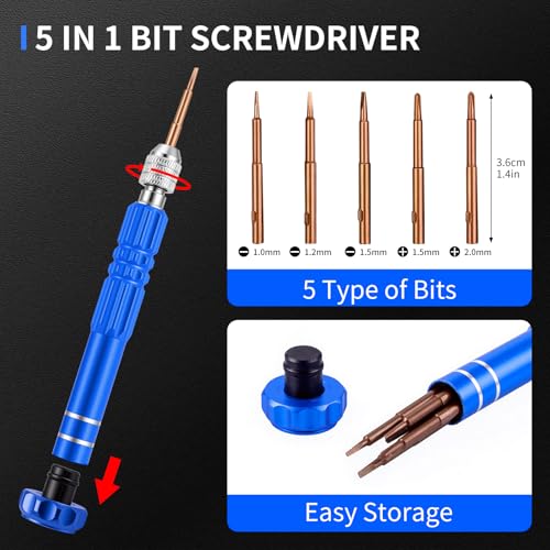 XOOL 210 PCS Watch Repair Kits, Including Watch Battery Change Kit, Watch Case Opener, Link Remover, Spring Bar Tools, Screwdrivers, and Portable Carrying Case with Instruction Manual