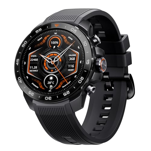 mibro GS Explorer S Rugged Smart Watch for Men with Scratch-Resistant Ceramic and 1.32" AMOLED Display, 20+ Days Battery, Bluetooth Call & 10ATM Waterproof, Dual Band GPS, Heart Rate & Sleep Tracking