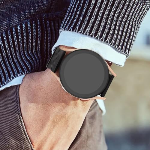 Meliya 20mm Watch Bands Stainless Steel Metal Quick Release Replacement Wristband Straps for Men Women (Black, 20mm)