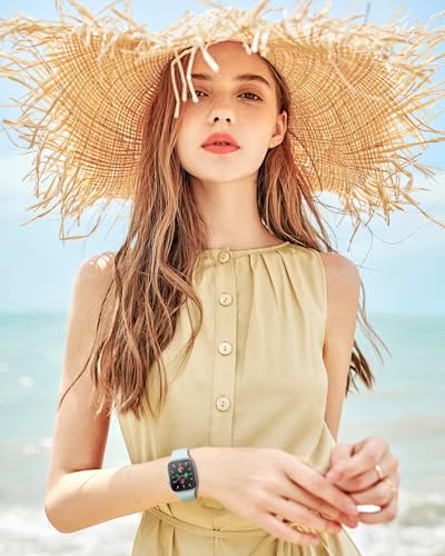 6 Pack Sport Bands Compatible with Apple Watch Bands 38mm 40mm 41mm 42mm 44mm 45mm 46mm 49mm for Women Men, Soft Wristband Silicone Sport Strap for iWatch Bands Series 11 10 9 8 7 6 5 4 3 2 1 Ultra SE