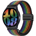 20mm Magnetic Bands Compatible with Samsung Galaxy Watch 4 5 6 7 Band 40mm 44mm/Galaxy Watch 4 6 Classic Band 42mm 46mm 43mm 47mm/Watch 5 Pro 45mm/Active 2 Stretchy Braided Strap Wristband Women Men