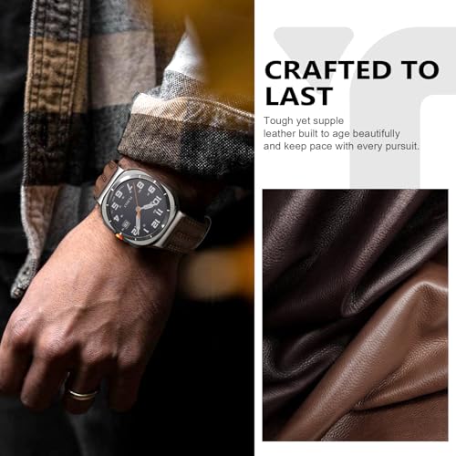 Tlselt Leather Band for Samsung Galaxy Watch Ultra 2/Ultra 47mm Men