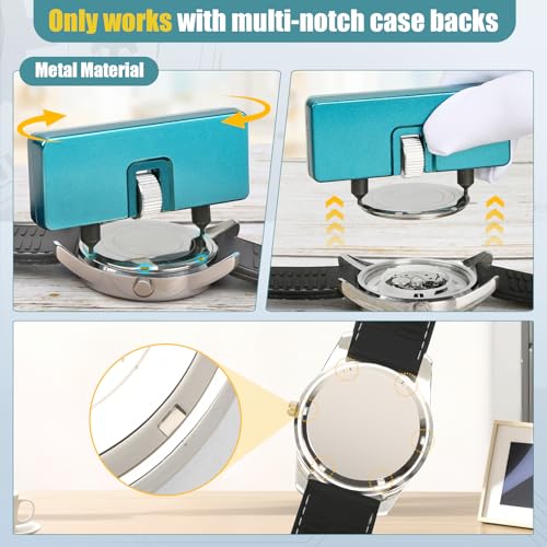 Gusxmioi Watch Battery Replacement Tool Kit – Adjustable Case Opener, Watch Band Strap Remover & Pry Back Case Opener, Removal Install Repair Tool for Watch Bands