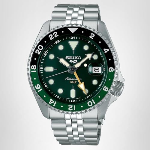 SEIKO 5 Sports SKX GMT Automatic Green Dial Sprite Bezel Men's Watch SSK035
