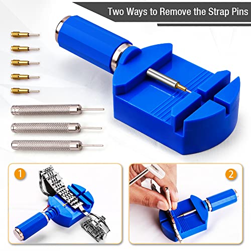 BYNIIUR Watch Link Removal Kit, Watch Band Strap Chain Pin Remover Repair Tool Kit for Watch Band Strap Adjustment, Bracelet Sizing and Watch Resizing Adjuster