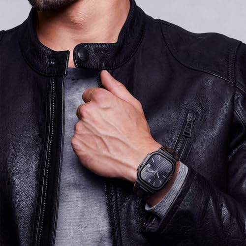 Tlselt Leather Band for Apple Watch Ultra 3/Ultra 2 Bands 49mm 46mm 45mm 44mm, Top Genuine Leather Designer Replacement Strap for iWatch Ultra 3 2 1 SE series 11 10 9 8 7 6 5 4 3