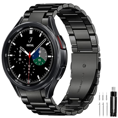 GOLDTOLUCK No Gap Stainless Steel Band Compatible with Samsung Galaxy Watch 8 7 6 5 4 Classic FE Pro Ultra 40mm 44mm 46mm 43mm 47mm 45mm 42mm Replacement Men Women Milanese Metal Elegant Casual