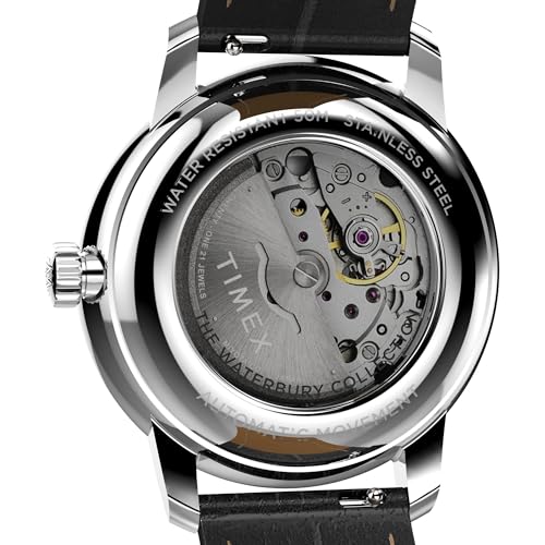 Timex Men's Waterbury Metropolitan 41mm Watch - Black Strap Black Dial Stainless Steel Case