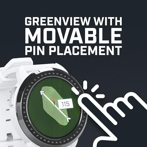 Bushnell Golf iON Elite GPS Watch – Color Touchscreen, Slope‑Adjusted Yardages, 38,000+ Courses, Shot Tracker, USB‑C, Magnetic Charger – White