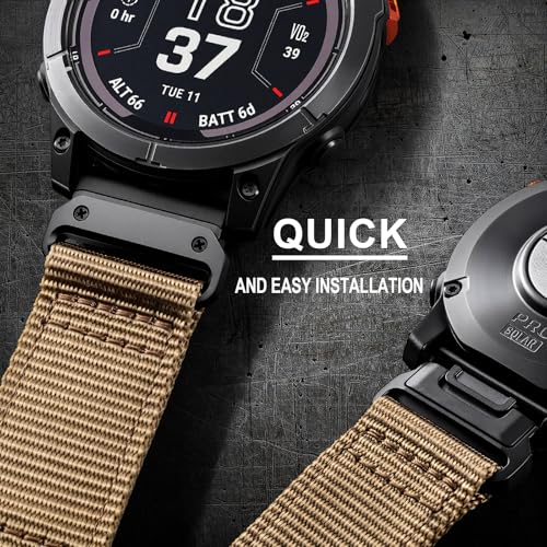 EKINGEEK for Garmin Watch Band, for Fenix 8 47mm/Fenix 7 /Fenix 6 Band - QuickFit 22mm Watch Band for EPIX Pro Gen 2 & Forerunner 965 - 22mm Nylon Watch Band for GARMIN Fenix 5 Plus/Fenix 6 Pro/Fenix 7 Pro