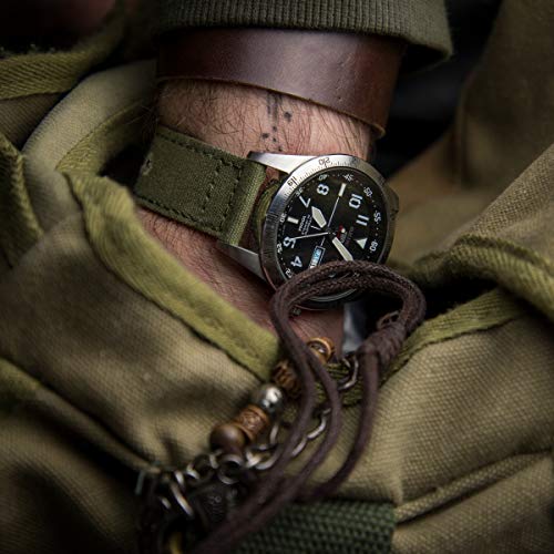 Archer Watch Straps - Canvas Quick Release Watch Bands (Faded Olive, 20mm)