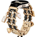 Stylish Metal Band Compatible with Samsung Galaxy Watch 7 Band/FE 6 5 4 40mm 44mm,Galaxy Active 2, 20mm Watch Strap Pretty Chain with Cute Decorative Charms Accessories for Samsung Watch Bands Women
