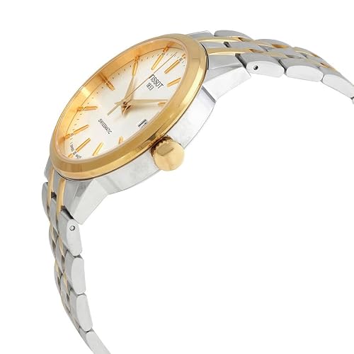 Tissot mens Classic Dream Stainless Steel Dress Watch gold T1294072203101
