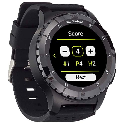 SkyCaddie LX5C Golf GPS Watch with Ceramic Bezel, Black