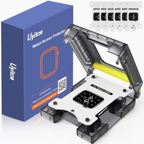 Uyiton for Apple Watch Series 9/8/7/6/SE (3/2/1) Screen Protector 40/41mm, HD Clear EPU Film [Not Glass] iWatch Protector [Non-Bubbles] [Easy to Install] Self-Healing High Touch Screen Cover, 6 Pack