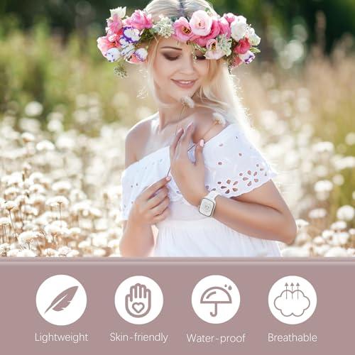 Slim Lace Hollow-out Silicone Bands Compatible with Apple watch Band for Women 38mm 40mm 41mm 42mm 44mm 45mm 46mm 49mm, Soft Thin Floral Engraved Strap for iWatch Series 11 10 9 8 7 6 5 4 3 SE Ultra
