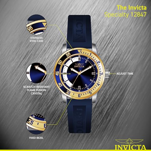 Invicta Men's 12847 Specialty Blue Dial Blue Polyurethane Watch