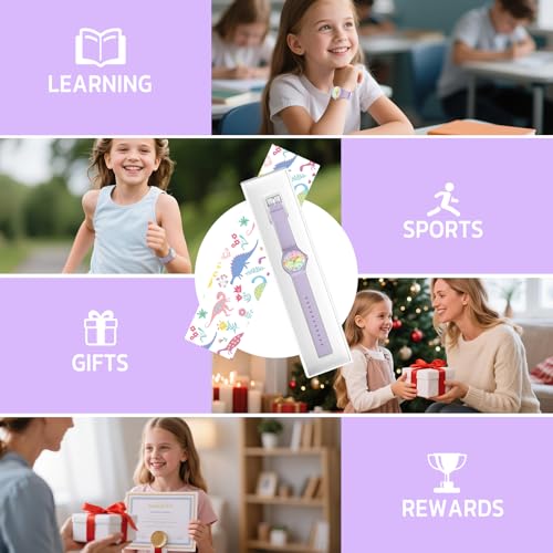 Edillas Kids Analog Watch for Girls Boys, 1.18-inch Large-Digit dial, Learning Time and Easy to Read, Waterproof Children Quartz School Watch, Children's Jewelry