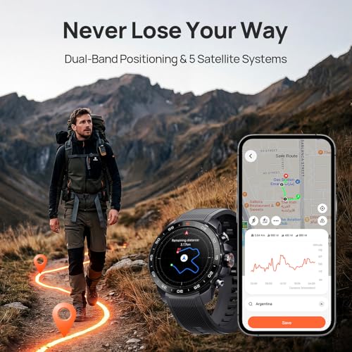 mibro GS Explorer S Rugged Smart Watch for Men with Scratch-Resistant Ceramic and 1.32" AMOLED Display, 20+ Days Battery, Bluetooth Call & 10ATM Waterproof, Dual Band GPS, Heart Rate & Sleep Tracking
