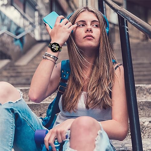20mm Magnetic Bands Compatible with Samsung Galaxy Watch 4 5 6 7 Band 40mm 44mm/Galaxy Watch 4 6 Classic Band 42mm 46mm 43mm 47mm/Watch 5 Pro 45mm/Active 2 Stretchy Braided Strap Wristband Women Men