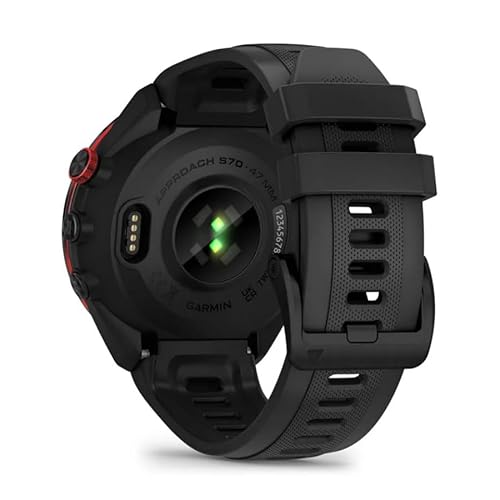 Garmin Approach S70 Golf Smartwatch, Full-Color CourseView Maps AMOLED Display, Advanced Shot Execution & Putt Alignment, Immersive Golfing Experience w/Signature Stand Power Bundle