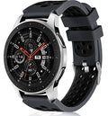 Lerobo 22mm Watch Band Compatible with Samsung Galaxy Watch 46mm/Galaxy watch 3 45mm/Gear S3 Classic/Frontier,22mm Soft Silicone Breathable Watch Strap Wristband for Women Men,(Anthracite Black)