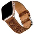 Falandi for Apple Watch Band Leather 42mm 41mm 40mm, Western Retro Leather Classical Replacement Smart Watch Band for iWatch Men Women Series 10 9 8 7 SE 6 5 (Retro Brown, 42/41/40mm)