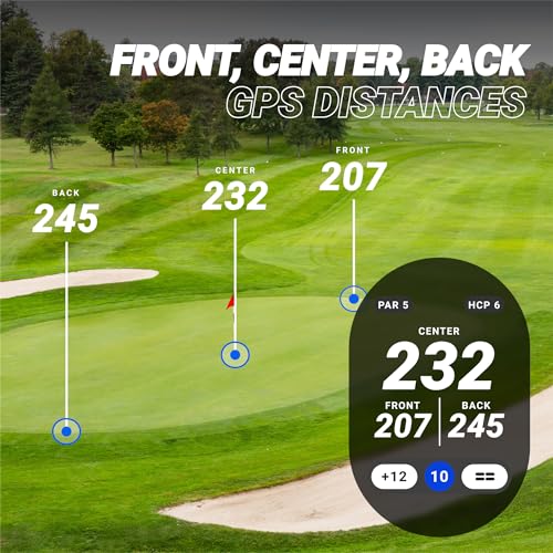 Blue Tees Golf Playmaker+ GPS Golf Watch with AMOLED Touch Screen Display | 42,000+ Preloaded Courses, Advanced Shot Tracking & Dynamic GPS Distances, Real Time Weather & Course View, IP67 Waterproof