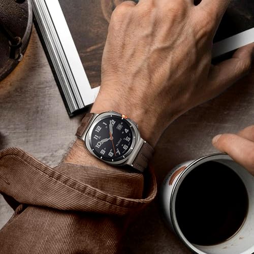 Tlselt Leather Band for Samsung Galaxy Watch Ultra 2/Ultra 47mm Men