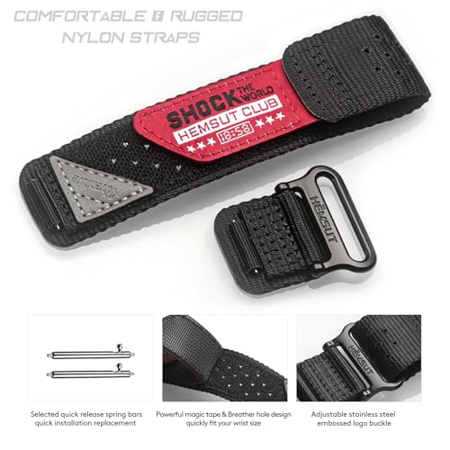 Watch Band Strap for Casio Mens G-Shock DW-5600/5700/6900/8900,GA-100,GW-6900,GAX100,GD100/110/120 Upgraded Buckles 16MM Nylon Watch Band