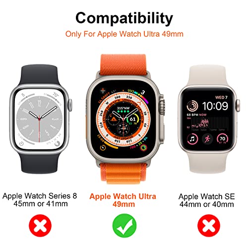 Mothca 2 Pack Tempered Glass Matte Screen Protector for Apple Watch Ultra 3 (2025) / Ultra 2 / Ultra (49mm) [Quick Fit Case] Auto-alignment HD Clear Touch Sensitive Anti-Scratch 9H Matte Glass Film