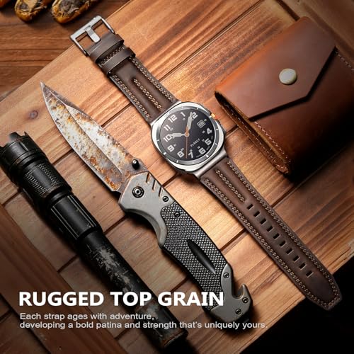 Tlselt Leather Band for Samsung Galaxy Watch Ultra 2/Ultra 47mm Men