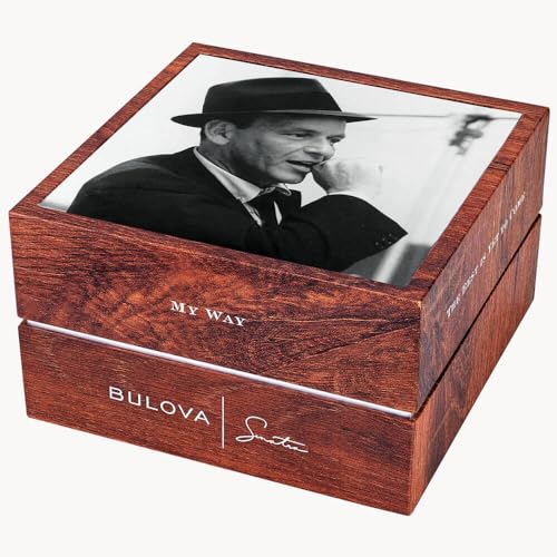 Bulova Men's Frank Sinatra "My Way" Leather Strap Watch, Silver Tone Style: 98A261