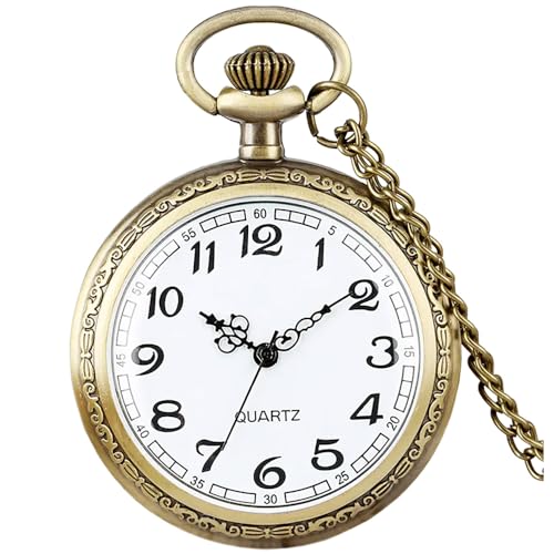 Fogitbok Vintage Pocket Watches for Men Womens Pocket Watch with Chain