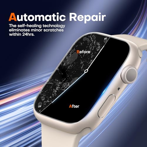 LϟK 6 Pack Screen Protector Designed for Apple Watch 40mm Series 6 5 4 SE / 38mm Series 3 2, Max Coverage, Bubble Free Flexible Soft TPU for iWatch 40mm 38mm