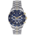 Bulova Men's Marine Star Two-Tone Stainless Steel Chronograph Quartz Watch, Blue Dial Style: 98H37